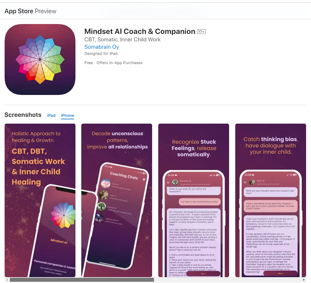 Mindset AI iOS screenshot